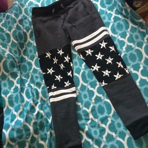 grey Stars and Stripes joggers